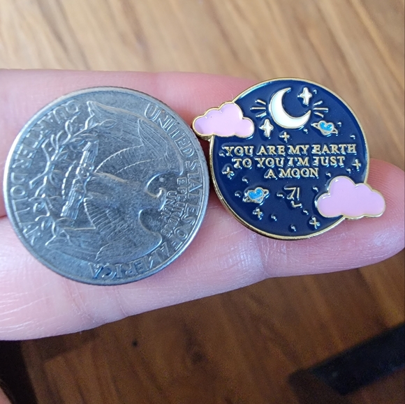 *2 for $13* "You're My Earth To You I'm Just a Moon" BTS Moon Song Lyrics Pin - Picture 3 of 6